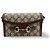 Gucci Horsebit 1955 Flap GG Coated Canvas Mini Marrone
