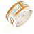 Ring Hermès Anel Hermes Move H em Prata 925