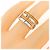 Ring Hermès Anel Hermes Move H em Prata 925 - vista 4