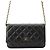 Chanel Classic Matelassé Chain Wallet Schwarz