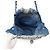 Borsa a tracolla Chanel Matelassé in denim blu - vista 5