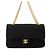 Borsa a tracolla con catena Chanel Matelassé in jersey di cotone nero