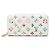Louis Vuitton Monogram Zippy Wallet Weiß Mehrfarben