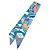 Hermès Hermes Twilly Flying Carré Foulard Blu Multicolore