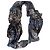 Autre Marque Claudia Sträter Pañuelo de Seda Estampado Negro Azul Multicolor Púrpura