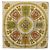Hermès Foulard HERMES Carre 90 Seta Beige Giallo "Porte et Carvalerie" Auth ki6869M