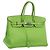 Hermès Borsa a mano HERMES Birkin 35 in pelle Taurillon Verde Argento Auth LN220SM
