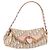 Sac Christian Dior Trotter Canvas Romantic Chain Bag PVC Ivory Silver Auth 206260SAM Argenté Écru