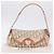 Sac Christian Dior Trotter Canvas Romantic Chain Bag PVC Ivory Silver Auth 206260SAM Argenté Écru - vue 32