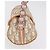 Sac Christian Dior Trotter Canvas Romantic Chain Bag PVC Ivory Silver Auth 206260SAM Argenté Écru - vue 4