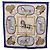 Hermès HERMES Foulard Carré 90 «GRAND APPARAT» Seta Blu Auth bs37166