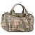 Borsa a mano BURBERRY Nova Check PVC 2way Beige Gold Auth 204398V D'oro