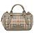 Borsa a mano BURBERRY Nova Check PVC 2way Beige Gold Auth 204398V D'oro - vista 3