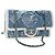Borsa a tracolla con catena CHANEL Denim Blue Gold CC Auth 204897SM D'oro