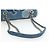 Borsa a tracolla con catena CHANEL Denim Blue Gold CC Auth 204897SM D'oro - vista 7