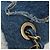 Borsa a tracolla con catena CHANEL Denim Blue Gold CC Auth 204897SM D'oro - vista 9