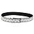 PRADA Bijoux Belt Satin 75/30 Black Silver Auth ki6885V Preto Prata - vista 2
