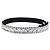 PRADA Bijoux Belt Satin 75/30 Black Silver Auth ki6885V Preto Prata - vista 3