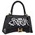 BALENCIAGA Borsa a Mano Small Hour Glass Pelle 2way Nero Oro 693546 Auth gh2347V