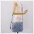 Bolsa de Ombro Miu Miu Raffia Blue Silver Auth bs37118A Prata Azul - vista 25