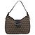 Borsa a tracolla FENDI Zucchino Canvas Mamma Baguette Marrone Argento Auth 204892V - vista 2