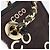 Borsa a mano con catena CHANEL Canvas Nero Tono Oro CC Auth mr2921A - vista 14