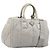 Borsa a mano PRADA Nappa Bomber in pelle 2way Grigio Auth LN154 Marrone