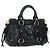 Borsa a mano Miu Miu Vitellolux 2way Black Gold Auth 205943V Nero D'oro