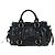 Borsa a mano Miu Miu Vitellolux 2way Black Gold Auth 205943V Nero D'oro - vista 3