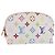 LOUIS VUITTON Monogram Multicolor Pochette Cosmetic PM White M47354 Auth mr3050V Bianco
