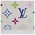 LOUIS VUITTON Monogram Multicolor Pochette Cosmetic PM White M47354 Auth mr3050V Bianco - vista 2