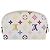 LOUIS VUITTON Monogram Multicolor Pochette Cosmetic PM White M47354 Auth mr3050V Bianco - vista 3