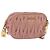 Borsa a tracolla Miu Miu Matelassé Vitellolux Pink Gold Auth 206318A Rosa D'oro