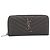 Autre Marque Cartera larga SAINT LAURENT Cassandra de piel gris plata Auth bs37418 Castaño - vista 2