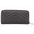 Autre Marque Cartera larga SAINT LAURENT Cassandra de piel gris plata Auth bs37418 Castaño - vista 3
