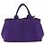 PRADA Canapa MM Handtasche Canvas Lila Goldfarben Auth mr3004A - Ansicht 2
