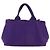 PRADA Canapa MM Handtasche Canvas Lila Goldfarben Auth mr3004A - Ansicht 3