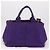 PRADA Canapa MM Handtasche Canvas Lila Goldfarben Auth mr3004A - Ansicht 30