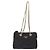 Bolsa de Ombro com Corrente PRADA Nylon Black Gold Auth ar14310A Preto Dourado - vista 2