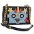 Borsa a tracolla con catena PRADA in pelle nera e oro Auth 202514M Nero D'oro