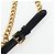 Borsa a tracolla con catena PRADA in pelle nera e oro Auth 202514M Nero D'oro - vista 8