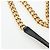 Borsa a tracolla con catena PRADA in pelle nera e oro Auth 202514M Nero D'oro - vista 9