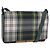 Borsa a tracolla BURBERRY Nova Check Canvas Green Silver Auth ka6391A Argento Verde