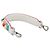 FENDI Strap You Shoulder Strap Leather 15.2"" White Silver Auth bs37389 Silvery