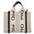 Chloé Borsa Chloe Woody Canvas 2way White Gold Auth ka6339 Bianco D'oro - vista 3