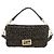 Borsa a tracolla FENDI Zucca Canvas Mamma Baguette 2 vie Marrone Nero Auth 204902SM - vista 2