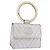 Borsa a mano CHANEL V Stitch in pelle d'agnello Argento Oro CC Auth 206262SAV D'oro