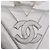 Borsa a mano CHANEL V Stitch in pelle d'agnello Argento Oro CC Auth 206262SAV D'oro - vista 17