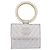 Borsa a mano CHANEL V Stitch in pelle d'agnello Argento Oro CC Auth 206262SAV D'oro - vista 2