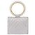 Borsa a mano CHANEL V Stitch in pelle d'agnello Argento Oro CC Auth 206262SAV D'oro - vista 3